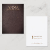 Tan Brown Leather Earring Juwelier Display Visitenkarte (Vorne/Hinten)