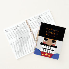 Tan Brown Nutcracker Weihnachtsrezepte Kochbuch Notizblock