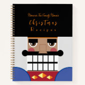 Tan Brown Nutcracker Weihnachtsrezepte Kochbuch Notizblock (Vorderseite)