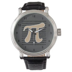 Tan Brown Pi Symbol Armbanduhr