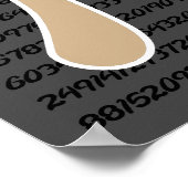 Tan Brown Pi Symbol Poster (Ecke)