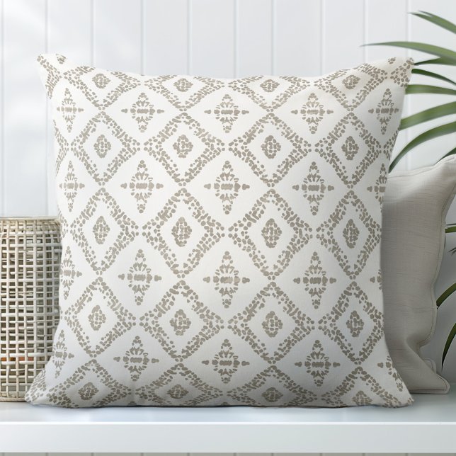 Tan Brown und White Decorative Throw Kissen (Von Creator hochgeladen)