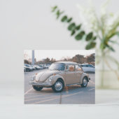 Tan BUG Vintage Car Postkarten (Stehend Vorderseite)