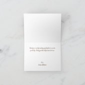 Tan Bunny Baby Dusche Grüne Raute Vielen Dank Dankeskarte (Innenseite)