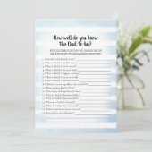 Tan Bunny Blue, der den Vater bester Duschvorhang  Einladung (Stehend Vorderseite)