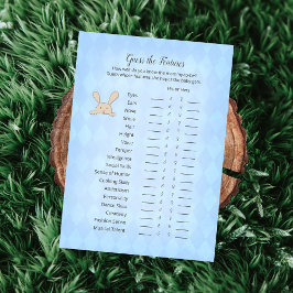 Tan Bunny Blue Raute schätzt die Features Spiel Einladung