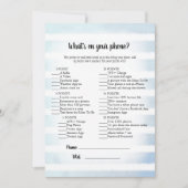 Tan Bunny Blue Was ist auf deinem Handyspiel? Einladung (Vorderseite)