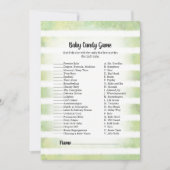 Tan Bunny Green Baby Candy Baby Shooting Game Einladung (Vorderseite)