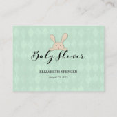 Tan Bunny Name Suggestion Baby Showspiel Begleitkarte (Rückseite)