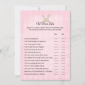 Tan Bunny Pink Raute Alte Ehefrauen Tales Spiel Einladung (Vorderseite)