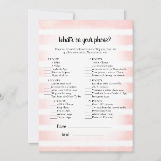 Tan Bunny Pink Was ist auf deinem Handyspiel? Einladung (Vorderseite)