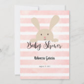 Tan Bunny Pink Was ist in deinem Handspiel? Einladung (Rückseite)