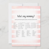 Tan Bunny Pink Wer ist mein Mama Baby Shower Game Einladung (Vorderseite)