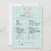 Tan Bunny Rabbit Aqua Was ist auf deinem Handyspie Einladung (Vorderseite)