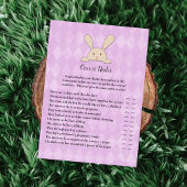 Tan Bunny Rabbit Lila über dem Duschspiel Einladung