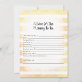 Tan Bunny Yellow Advisor für Mommy Shower Game Einladung (Vorderseite)