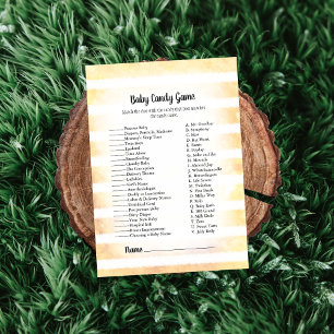 Tan Bunny Yellow Baby Candy Baby Showspiel Einladung