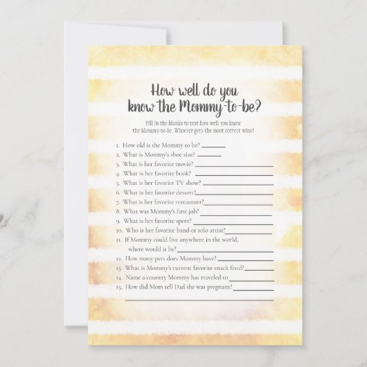 Tan Bunny Yellow, der Mama Best Duwer Game kennt Einladung (Vorderseite)