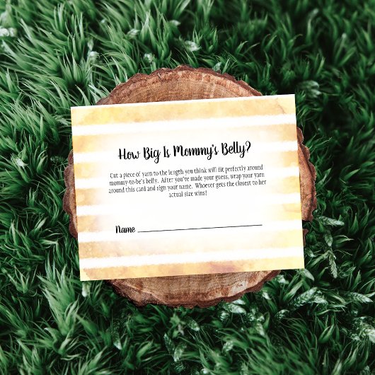 Tan Bunny Yellow Mama Bauchgrösse Duschspiel Begleitkarte