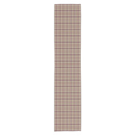 Tan Burgundy Plaid Classic Pattern Table Runner Kurzer Tischläufer