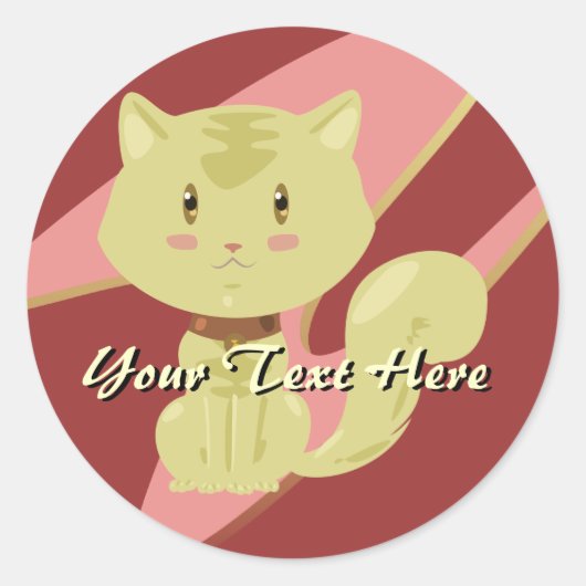 Tan Cat Stickers (Vorderseite)