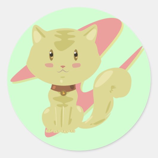 Tan Cat Stickers (Vorderseite)