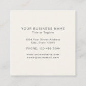 Tan Celtic Tree of Life Coach Quadratische Visitenkarte (Rückseite)