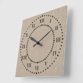 Tan Cement Look Roman Numerale Wall Clock Quadratische Wanduhr (Winkel)