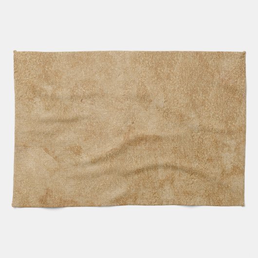 Tan Chamois Leather Print Geschirrtuch (Horizontal)