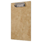 Tan Chamois Leather Print Klemmbrett (Links)