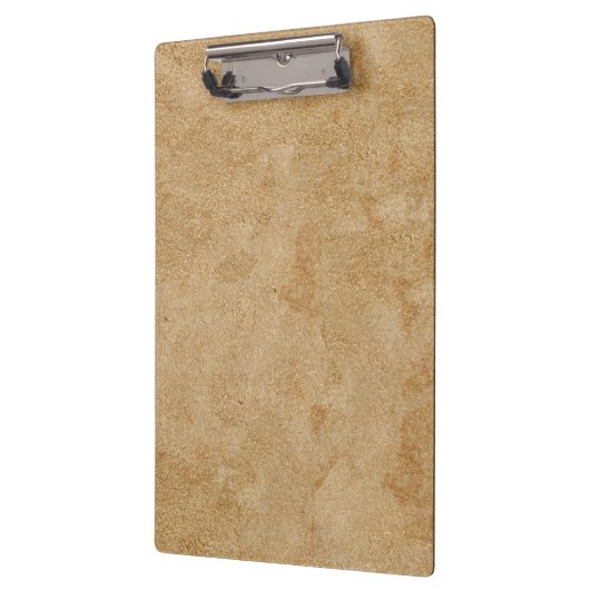 Tan Chamois Leather Print Klemmbrett (Links)