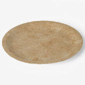 Tan Chamois Leather Print Pappteller (Schrägansicht)