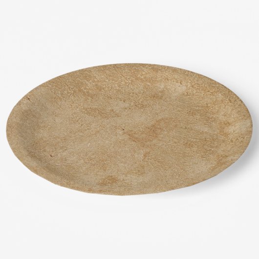 Tan Chamois Leather Print Pappteller (Schrägansicht)