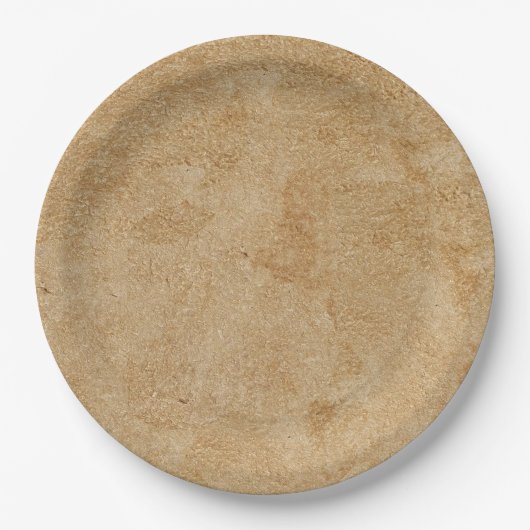 Tan Chamois Leather Print Pappteller (Vorderseite)