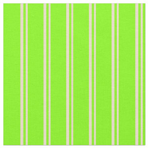 Tan & Chartreuse Farbige Streifen Stoff