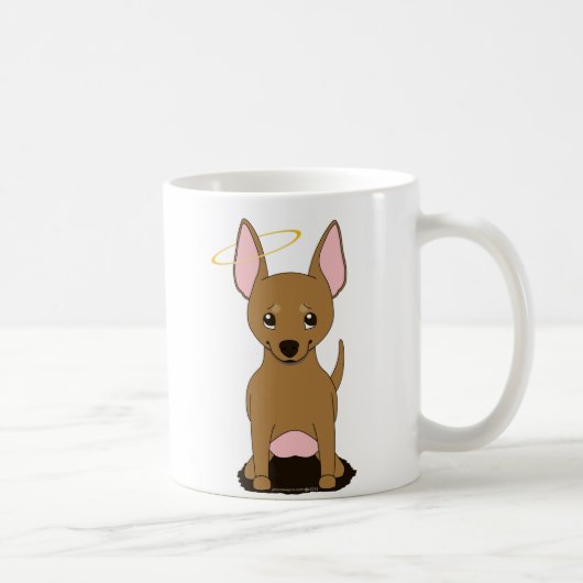 Tan Chihuahua Angel Halo Kaffeetasse (Rechts)