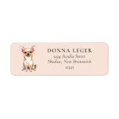 Tan Chihuahua Dog-Adresse (Vorne)