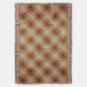 Tan, Clay, rost rustikaler Karierter Wirbel Decke (Vorderseite Vertikal)