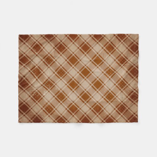 Tan, Clay, rostbraunes Fleece Blanket (Vorderseite (Horizontal))