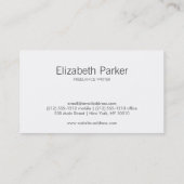 Tan Clover Pattern/Graue Bar Business Card Design Visitenkarte (Rückseite)