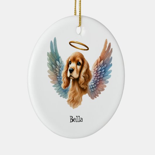 Tan Cocker Spanel Memorial Pet Design Keramik Ornament (Rechts)