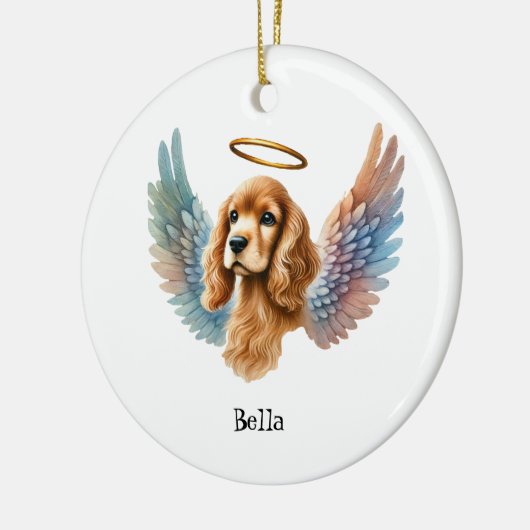 Tan Cocker Spanel Memorial Pet Design Keramik Ornament (Links)