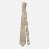 Tan Color Stripes Necktie Krawatte (Vorderseite)