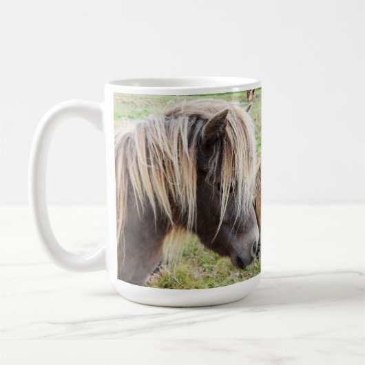 Tan Colored Shetland Pony, Kaffeetasse (Links)