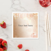 Tan Coral & Cream Glamour Lights Party Napkins Serviette (Beispiel)
