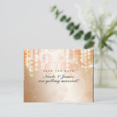 Tan Coral & Cream Glamour Save the Date Postkarte (Stehend Vorderseite)