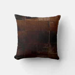 Tan Cowhide Druckkissen Kissen