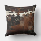 Tan Cowhide Druckkissen Kissen (Rückseite)