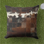 Tan Cowhide Druckkissen Kissen (Gras)