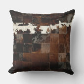 Tan Cowhide Druckkissen Kissen (Vorderseite)